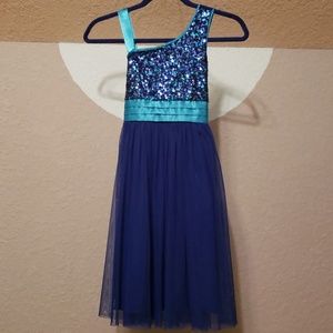 Disorderly Kids Sequined Blue Party Dress